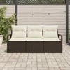 Lauko baldų komplektas Sofos komplektas 3 pcs Ruda poliratanas