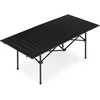Sulankstomas kempingo stalas 120×55 cm su nešiojimo krepšiu, juodas, MultiGarden