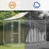 Lauko voljeras šunims su stogu, sidabrinis, 3x1,5x2,5m, plienas