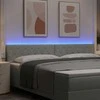 LED galvūgalis su LED juostelėmis Šviesiai pilka 200 cm Aksomas