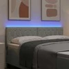 LED galvūgalis su LED juostelėmis Šviesiai pilka 144 cm Aksomas