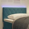 LED galvūgalis su LED juostelėmis Tamsiai mėlyna 80 cm Aksomas