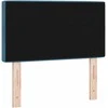 LED galvūgalis su LED juostelėmis Tamsiai mėlyna 80 cm Aksomas