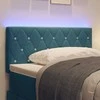 LED galvūgalis su LED juostelėmis Tamsiai mėlyna 90 cm Aksomas