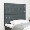 LED galvūgalis su LED juostelėmis Tamsiai pilka 100 cm Aksomas