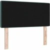 LED galvūgalis su LED juostelėmis Tamsiai žalia 90 cm Aksomas
