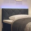 LED galvūgalis Tamsiai pilka 90 cm Aksomas