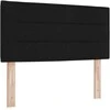 LED galvūgalis su LED juostelėmis Juodas 90 cm audinys