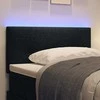 LED galvūgalis su LED juostelėmis Juodas 100 cm audinys