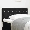 LED galvūgalis su LED juostelėmis Juodas 90 cm Aksomas
