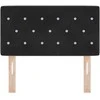 LED galvūgalis su LED juostelėmis Juodas 80 cm Aksomas