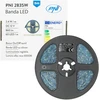 LED juosta PNI 2835W, šaltai balta, IP20, silikoninė, 5 metrų ilgio, jutiklinis mygtukas, maitinimo šaltinis 230V, reguliuojamo ryškumo, 300 LED 2835