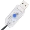 LED lempučių girlianda, 7,4m, PVC, 400 šiltų baltų LED, tanki