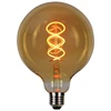 LED lemputė E27 G125 230V 4W 210lm, gintarinė balta 1800K, RETRO VINTAGE GOLD, pritemdoma, LED line PRIME