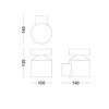 LED šviestuvas PHILIPS LAVEN 929003362201, 6 W, IP44, juodas