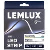 Lemlux LED juosta, 5m ritė, 12Vdc, 13W/m, COB 528LED/m, 1100lm, neutraliai balta 4000K, IP20, FREE CUT