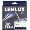 Lemlux LED juosta, 5m ritė, 12Vdc, 13W/m, COB 528LED/m, 1000lm, šiltai balta 3000K, IP20, FREE CUT