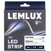 Lemlux LED juosta, 5m ritė, 24Vdc, 10W/m, COB NANO 400LED/m, 1000lm, šaltai balta 6500K, 5mm, IP20, 180°