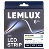 Lemlux LED juosta, 5m ritė, 24Vdc, 10W/m, COB NANO 400LED/m, 900lm, šiltai balta 3000K, 5mm, IP20, 180°