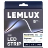 Lemlux LED juosta, 5m ritė, 24Vdc, 11W/m, COB 360LED/m, skaitmeninė WS2811, 4000K, IP20, 12pix/m