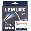 Lemlux LED juosta, 5m ritė, 24Vdc, 11W/m, COB 480LED/m, raudona, IP20, 180°