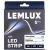 Lemlux LED juosta, 5m ritė, 24Vdc, 13W/m, COB 528LED/m, 900lm, šiltai balta 3000K, IP20, FREE CUT