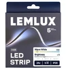 Lemlux LED juosta, 5m ritė, 24Vdc, 6W/m, COB 480LED/m, 660lm, šiltai balta 2700K, IP20, 180°