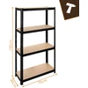 Bigstren Lentyna sandėlis - juoda 150x75x30 Bigstreen