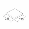Lentyna Velano 65057 FS BI24/24, ąžuolo, 235 x 38 x 235 mm