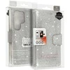 Liavec Glitter Magsafe Book dėklas skirtas Samsung Galaxy S24 Plus sidabro spalvos