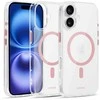 Liavec Glossy Magsafe Clear dėklas skirtas Apple iPhone 16 rožinės spalvos
