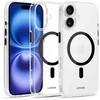 Liavec Glossy Magsafe skaidrus dėklas skirtas Apple iPhone 16 juodos spalvos