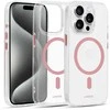 Liavec Glossy Magsafe Clear dėklas skirtas Apple iPhone 15 Pro Max rožinės spalvos