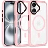 Liavec Hybrid Magsafe Clear dėklas skirtas Apple iPhone 16 rožinės spalvos