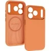 Liavec Silk Shield dėklas su Metal Camera Frame skirtas Apple iPhone 17 Pro oranžinės spalvos