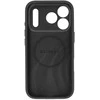 Liavec Silk Shield dėklas su Metal Camera Frame skirtas Apple iPhone 17 Pro juodos spalvos
