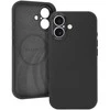 Liavec Silk Shield dėklas su Metal Camera Frame skirtas Apple iPhone 17 juodos spalvos
