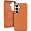 Liavec Silky dėklas su Metal Camera Frame for Samsung Galaxy S26 oranžinės spalvos