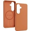 Liavec Silky dėklas su Metal Camera Frame for Samsung Galaxy S26 Plus oranžinės spalvos