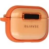 Liavec SlideLock dėklas telefonui Apple AirPods Pro 3 transparent-oranžinis