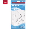 Liniuočių rinkinys DELI Woove 20 cm, 4 vnt., skaidrios