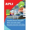 Lipnios etiketės Apli, A4, 35.6x16.9mm, 80 etikečių lape, nuimamos, 25 lapai