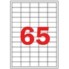 Lipnios etiketės Apli, A4, 38x21.2mm, nuimamos, 65 etiketės lape, 100 lapų, baltos spalvos