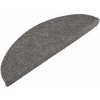 Lipnūs laiptų kilimėliai, 15vnt., pilkos spalvos, 56x17x3 cm
