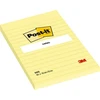 3M Lipnūs lapeliai Post-it, 102 x 152 mm, 100 lapelių, linijomis, geltona
