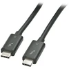 Thunderbolt Laidas - LINDY Thunderbolt 3 Laidas, 40Gbps, 100W PD, 0.5 m, Juodas