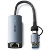Tinklo Adapteris - LINDY USB 3.2 Gen 1 į 5G Ethernet Konverteris, 5Gbps, USB tipo A/C, Pilkas