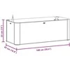Lovelis su savaiminio laistymo sistema, pilkas, 100x43x33cm