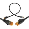 LTC 8P8C CAT6e UTP tinklo jungiamasis kabelis (patchcord) 0,5m juodas