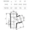 Magnaplast Vidaus kanalizacijos trišakis Ultra dB, Ø 110 / 110 mm, 45°